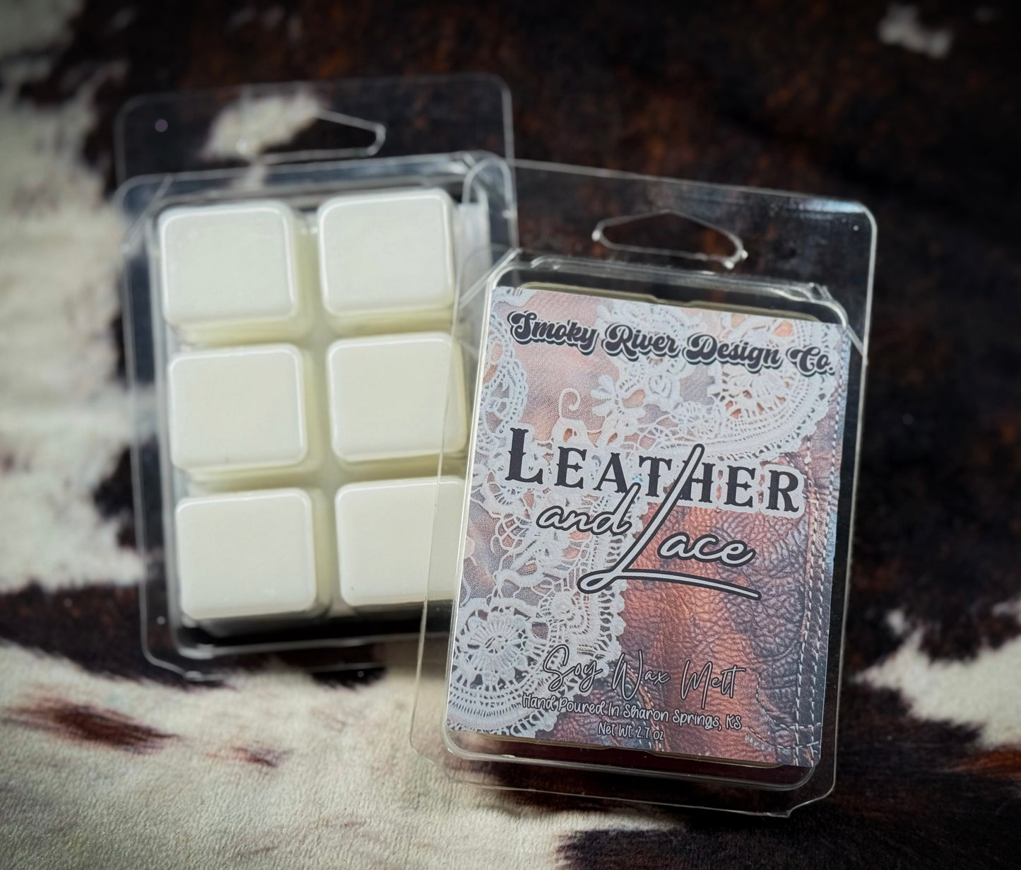 Leather & Lace Soy Wax Clamshell
