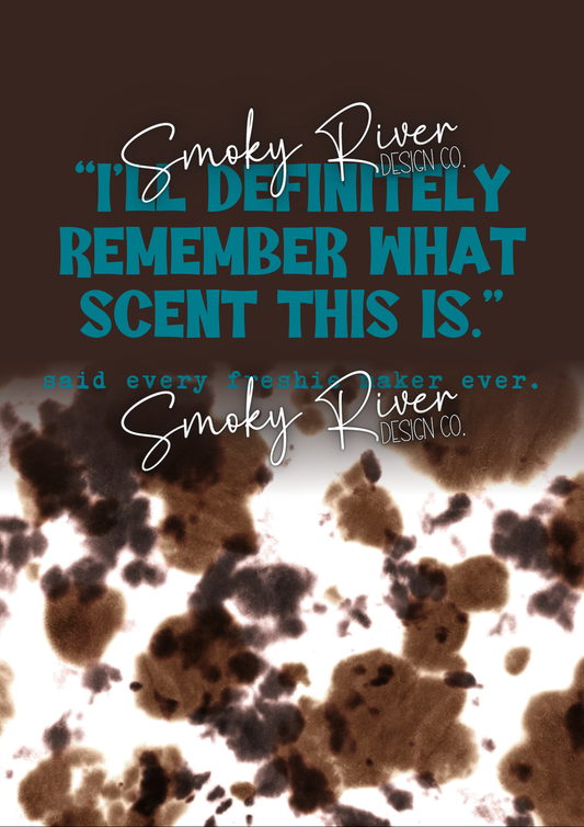 Freshie Maker Scent Notebook- Brown Cow Print