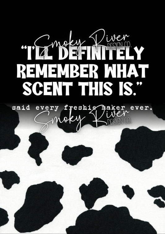 Freshie Maker Scent Notebook- Black Cow Print