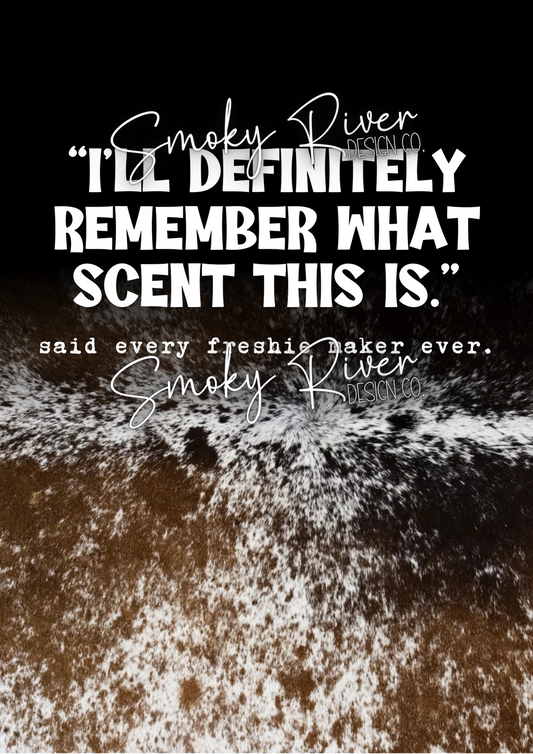 Freshie Maker Scent Notebook- Realistic Cowhide