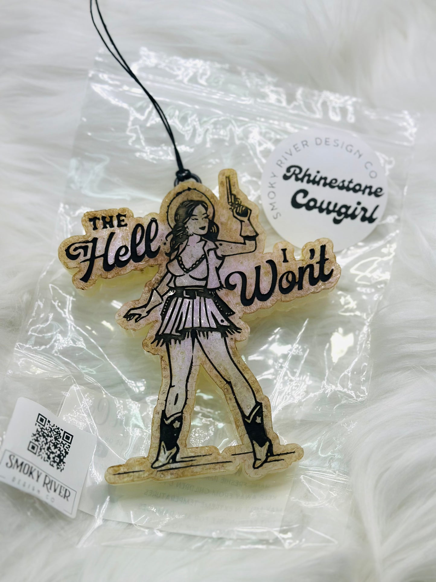 The Hell I Won't Vintage Cowgirl Freshie