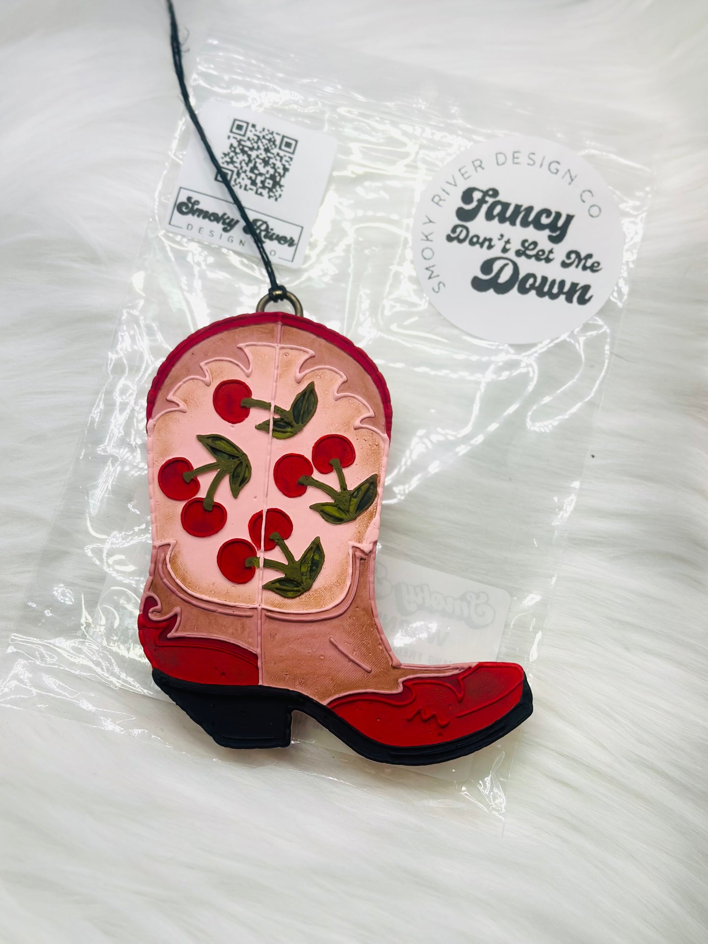 Trendy Cherry Cowboy Boot Freshie