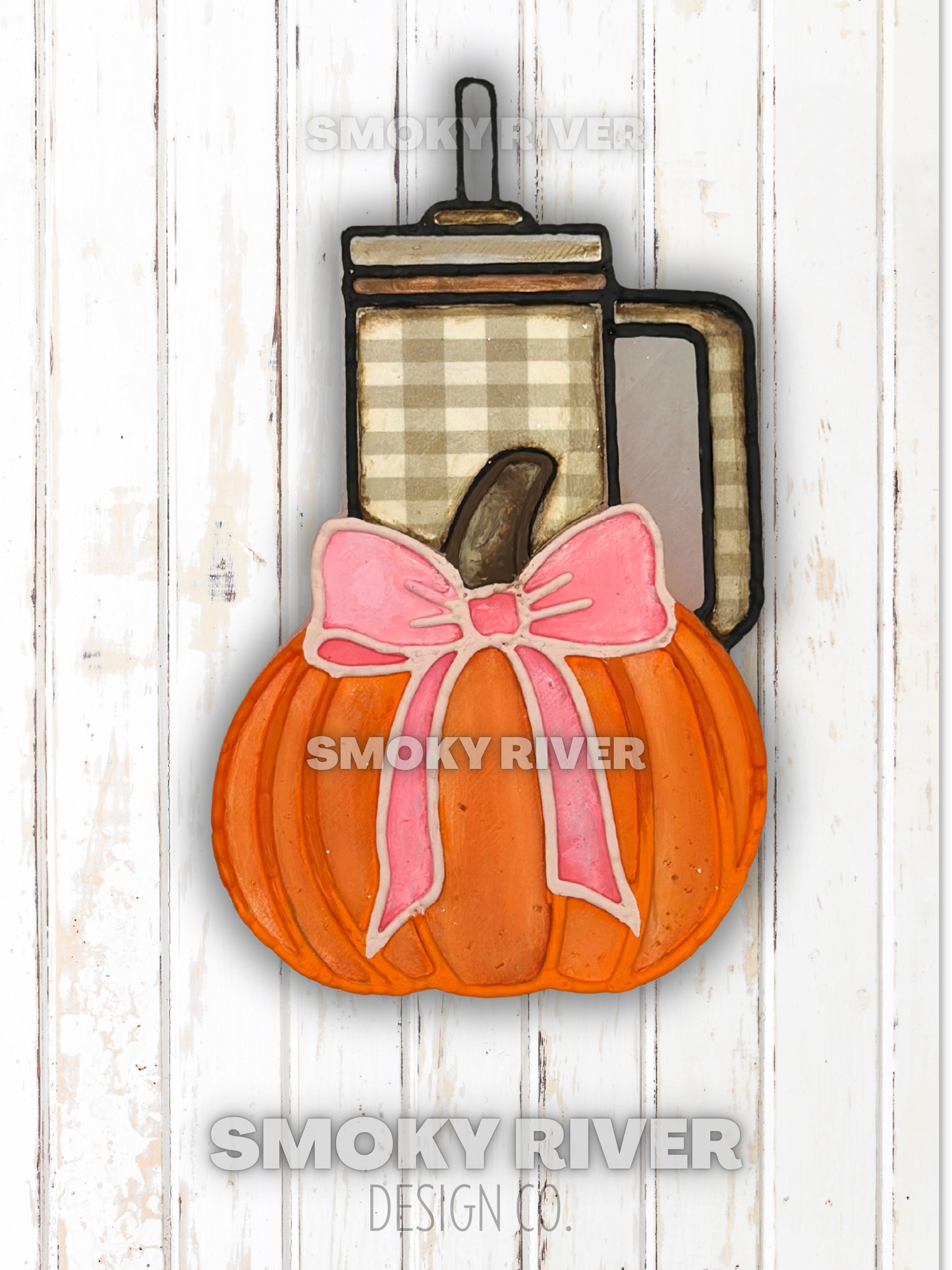 Buffalo Plaid Cup & Pumpkin (Scent- Cherry Bomb)