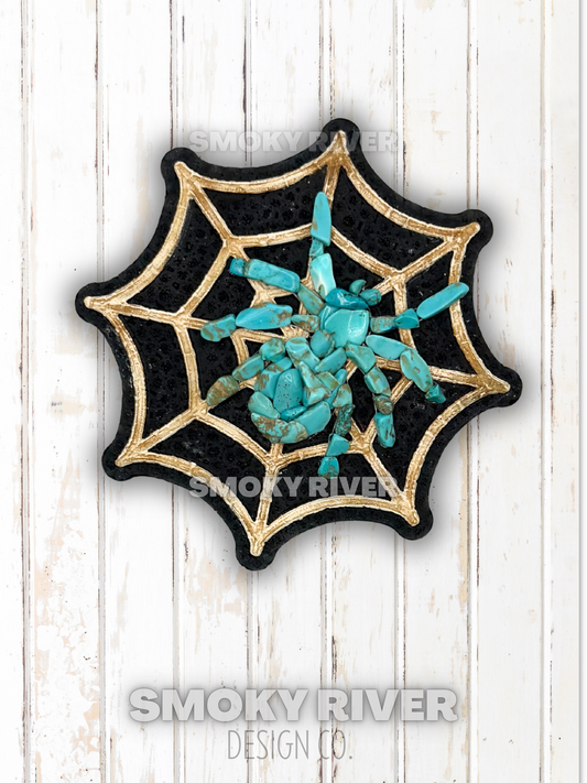 Turquoise Spider Web (Scent-Hot Apple Pie)