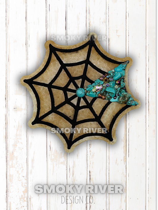 Turquoise Spider Web (Scent-Mahogany Pumpkin)