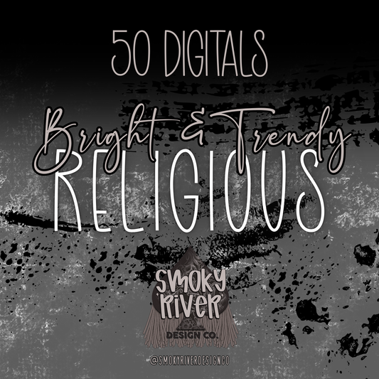 Bright & Trendy Religious Digital Download Drive- 50 Images