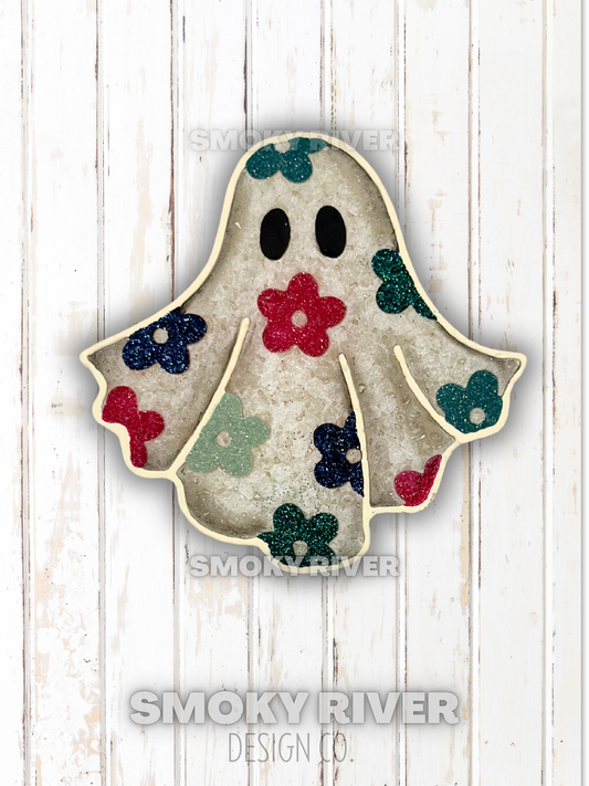 Small Floral Ghost (Scent- Gooey Marshmallow)