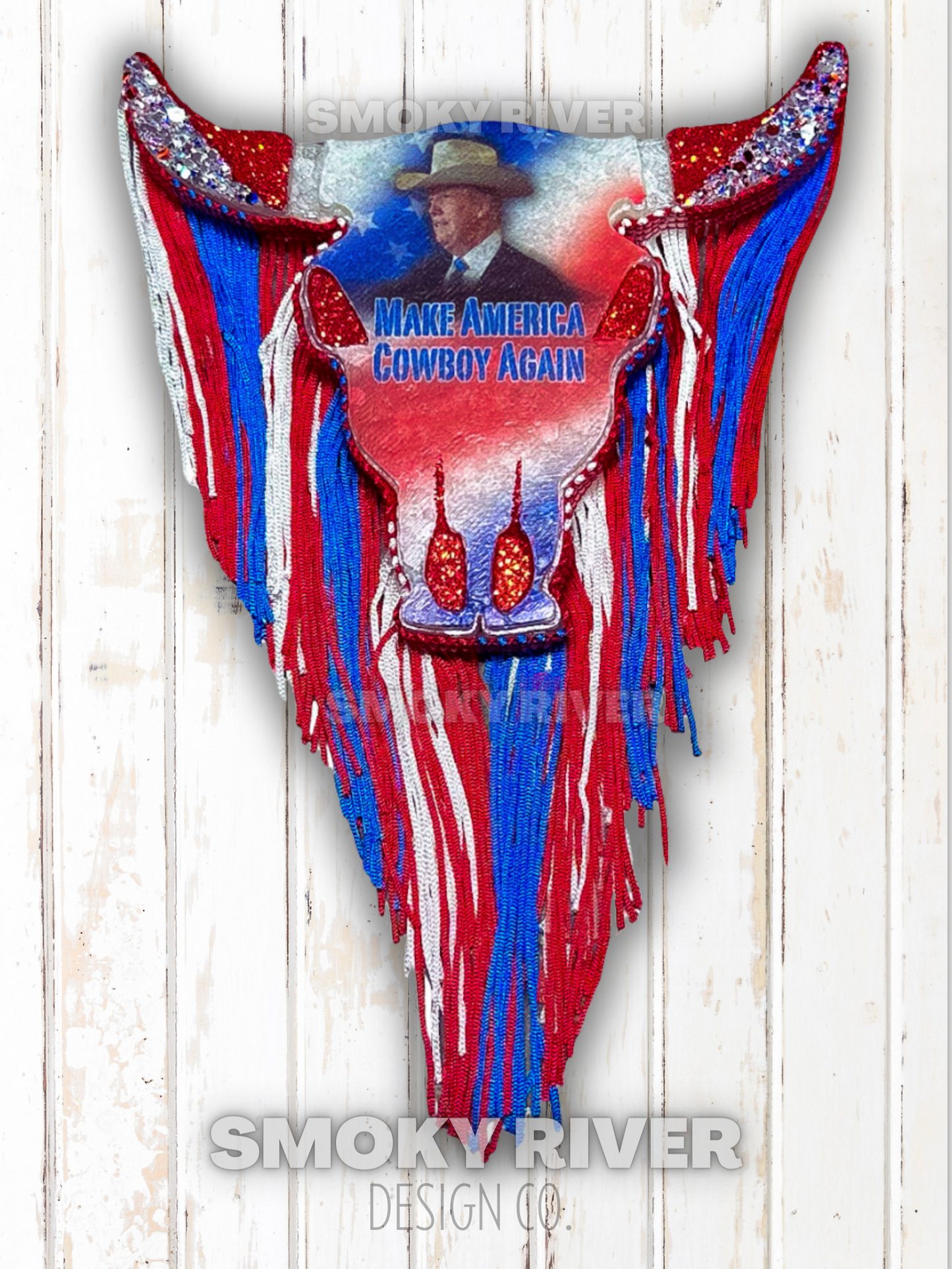 Make America Cowboy Again Bull Skull Freshie