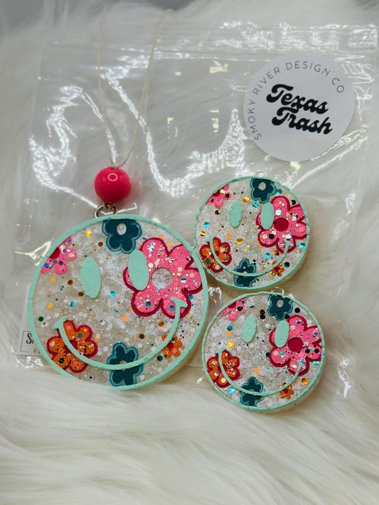 Floral Smiley Freshie Set