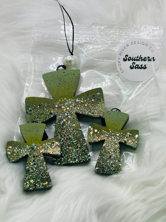 Green Ombre Cross Freshie Set