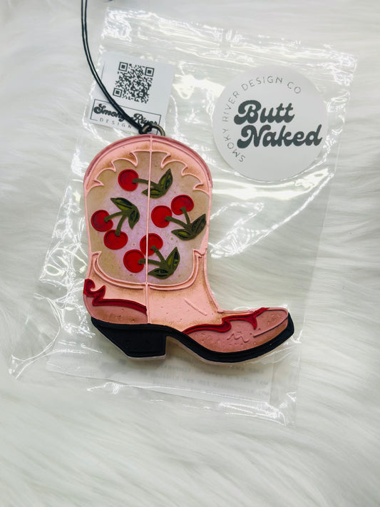 Trendy Cherry Cowboy Boot Freshie