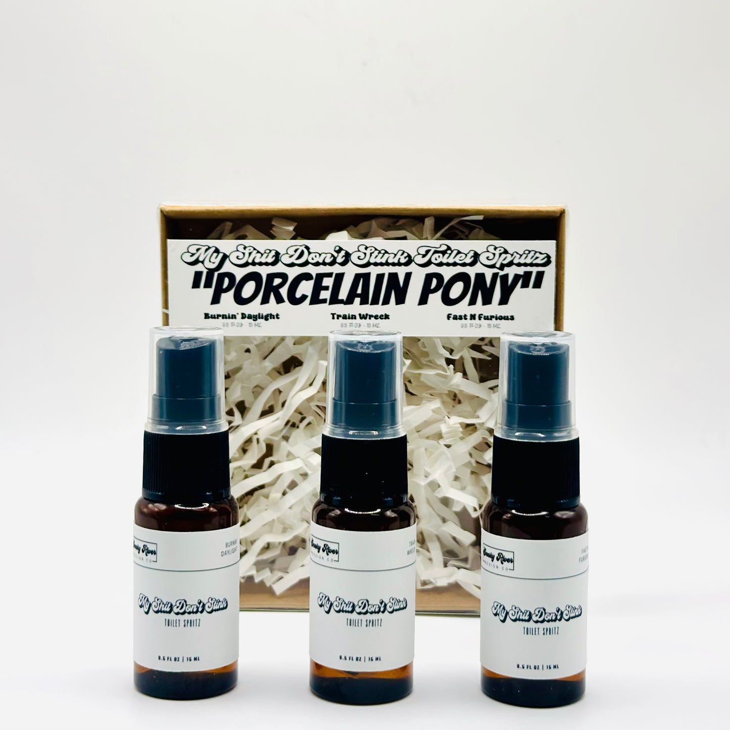 MY SHIT DON'T STINK TOLIET SPRITZ- "PORCELAIN PONY"